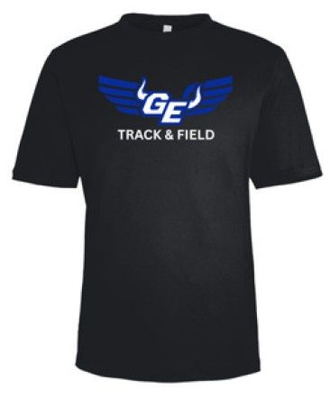 GEHS Track &amp; Field Polyester -T-Shirt -Pressure Is A Privilege., Color: Black, Size: YS