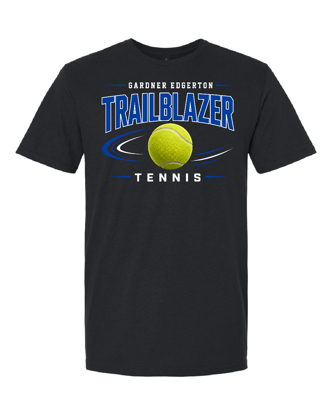 GEHS Tennis  Ball -  Gildan Soft Style T-Shirt, Color: Black, Size: YS