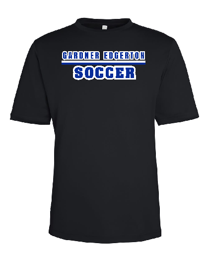 GEHS Soccer Polyester T-Shirt, Color: Black, Size: YS