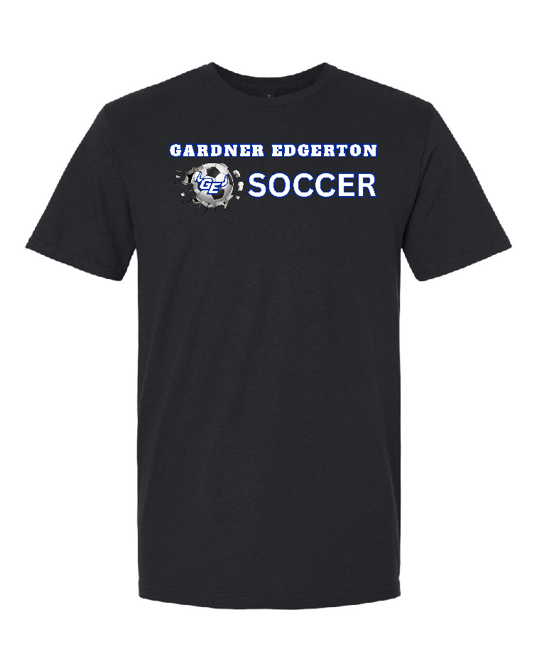 2026 GEHS Grils Soccer T-Shirt_2- Gildan Softstyle, Color: Black, Size: YS