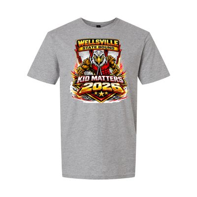 2026-Wellsville Kids State Wrestling  T-Shirt - Gildan Softstyle