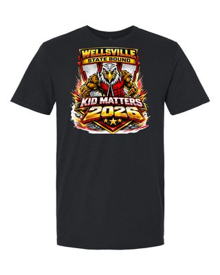 2026-Wellsville Kids State Wrestling  T-Shirt - Gildan Softstyle