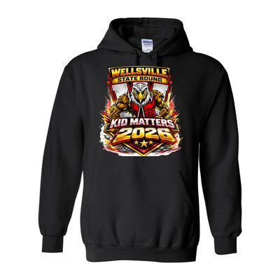 2026-Wellsville Kids State Wrestling Hoodie- Gildan Heavy Blend