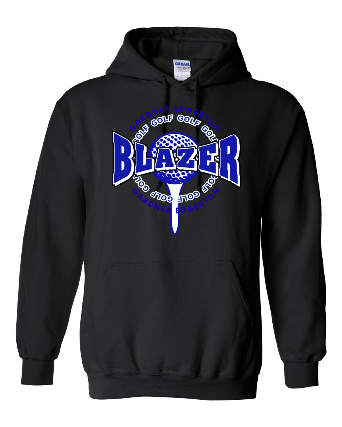 2026 GEHS Golf - Gildan Heavy Blend Hoodie, Color: Black, Size: YS