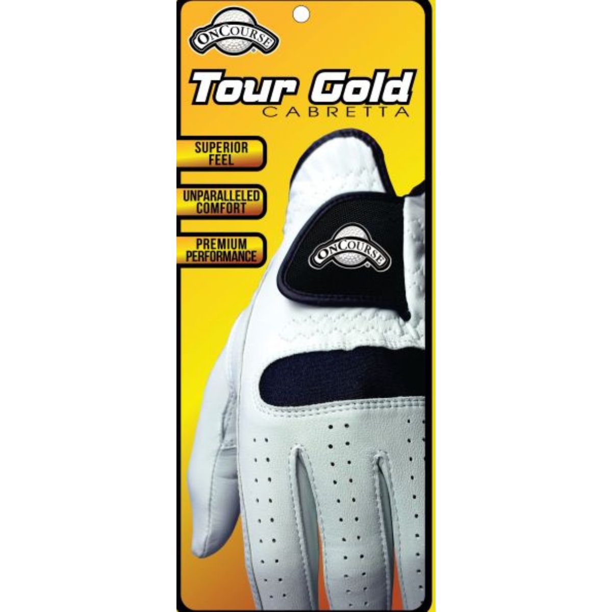 OnCourse Tour Gold Cabretta Leather Golf Glove, Size: S