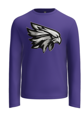 2026 Warhawks Design 2 - Gildan Soft Syle Long Sleeve T-Shirt, Color: Purple, Size: YS