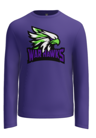 2026 Warhawks - Gildan Soft Style Long SleeveT-Shirt, Color: Purple, Size: YS