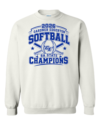 2026 GEHS Softball - State Champion- Gildan Softstyle Sweatshirt - Names On Back