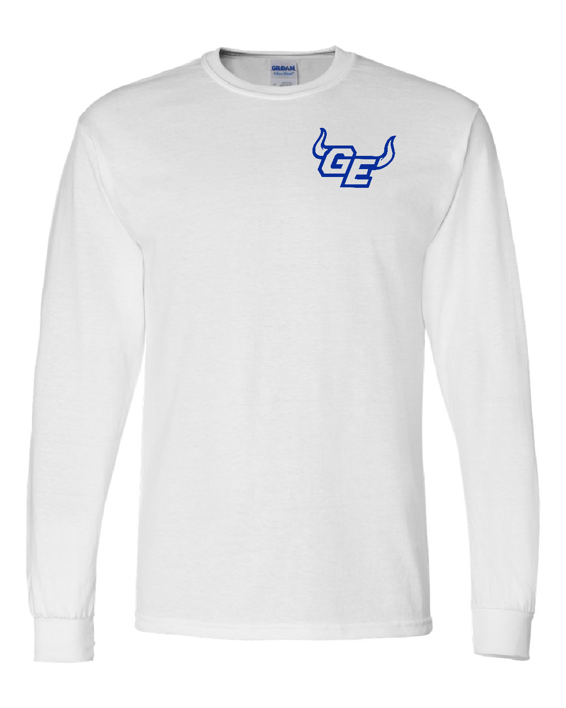 GEHS Front Logo/Trail Blazers Back - Softstyle Long Sleeve T-Shirt - White, Color: White, Size: S