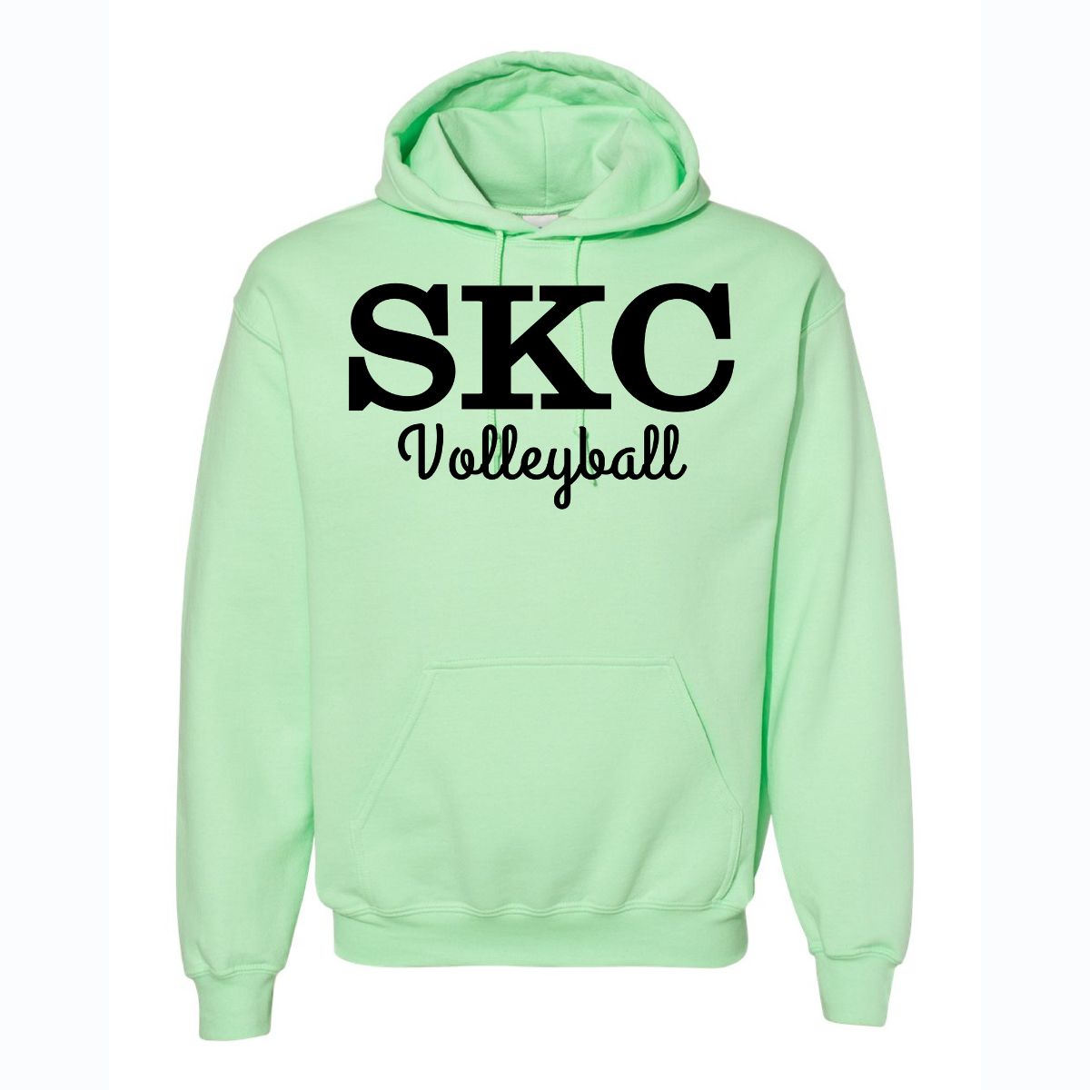 SKC Volleyball - Gildan Hoodie - Solid Mint, Color: Mint W Black, Size: Small