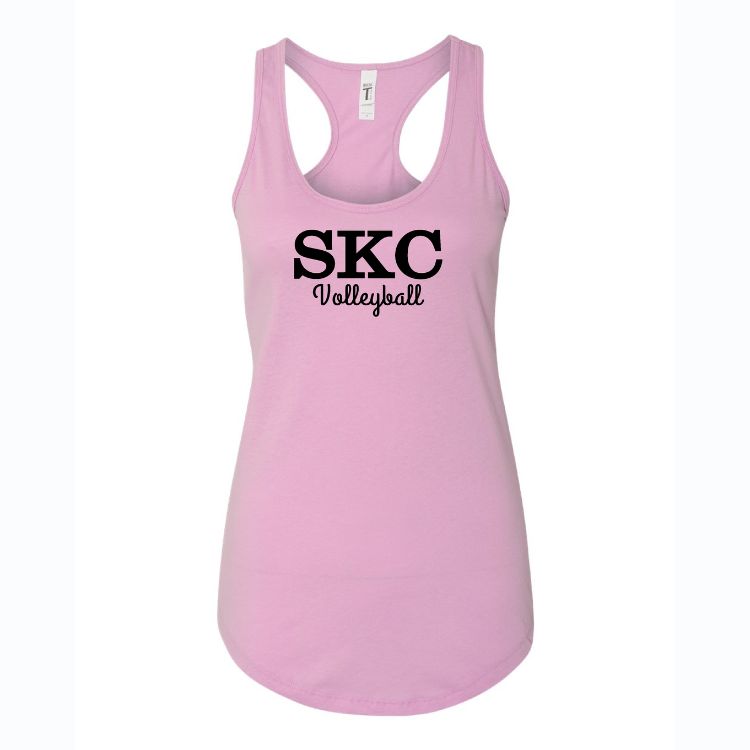 SKC Volleyball - Next Level Racerblack Tank - Orchid, Color: Orchid W Black, Size: Extra Small