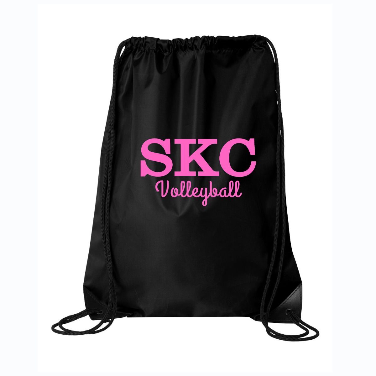 SKC Volleyball - Draw String Bag - Black, Color: Pink