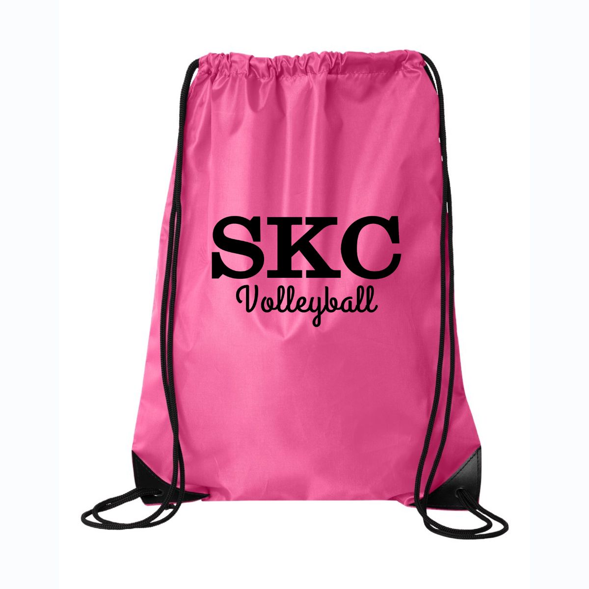 SKC Volleyball - Draw String Bag - Pink, Color: Black