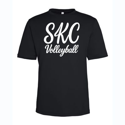 SKC Volleyball - Team 365 Polyester Cursive T-Shirt - Black