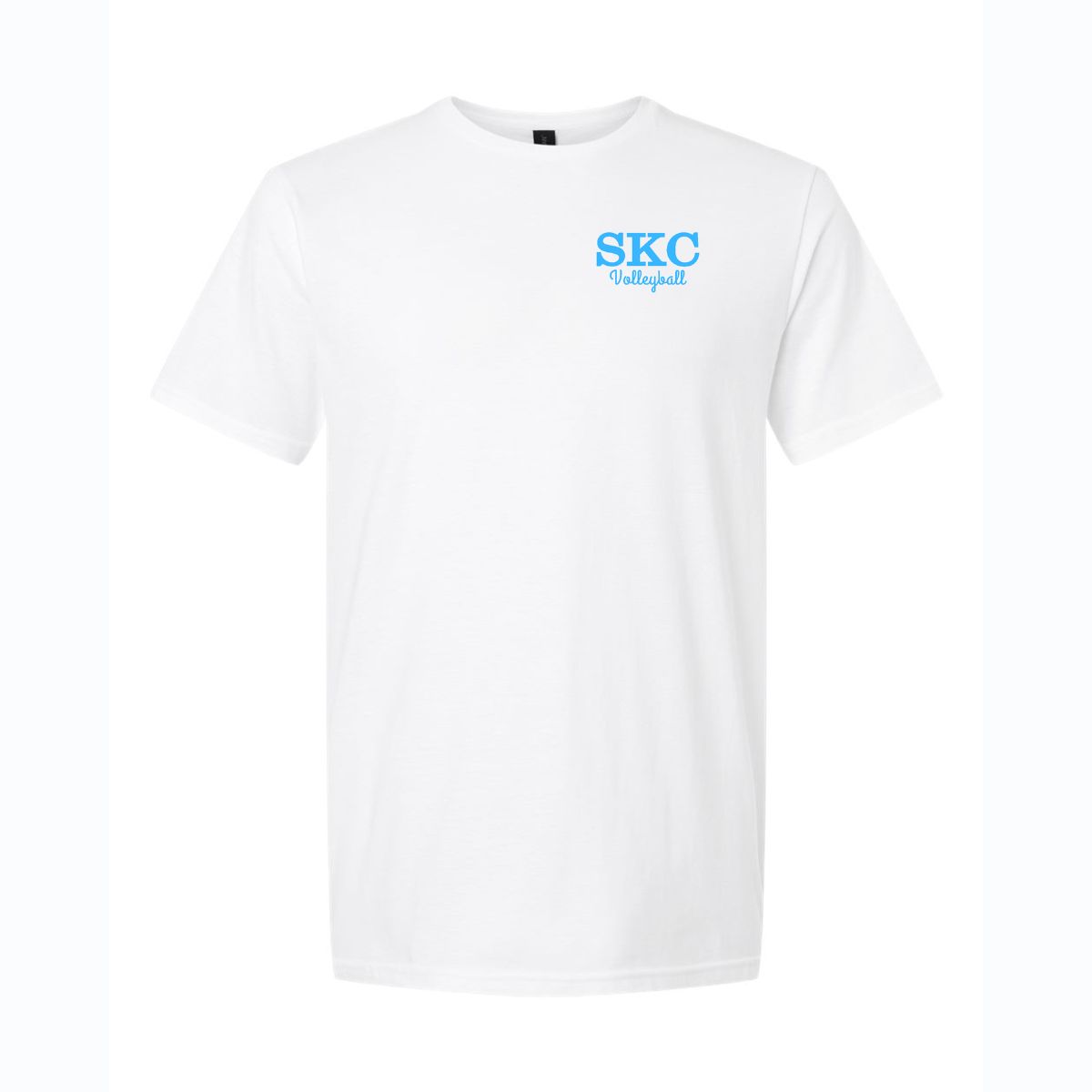 SKC Volleyball - Gildan Softstyle T-Shirt Bow - White, Color: White W Blue, Size: Youth Large