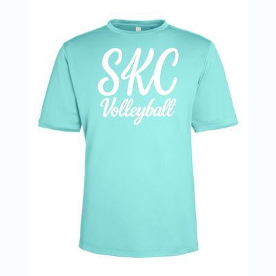 SKC Volleyball - Team 365 Polyester Cursive  T-Shirt- Sea Glass