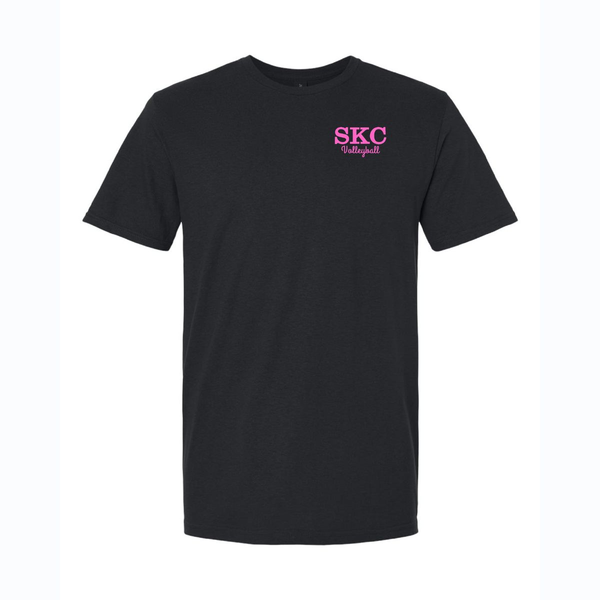 SKC Volleyball - Gildan Softstyle T-Shirt  Bow- Black, Color: Black W Pink, Size: Youth Large