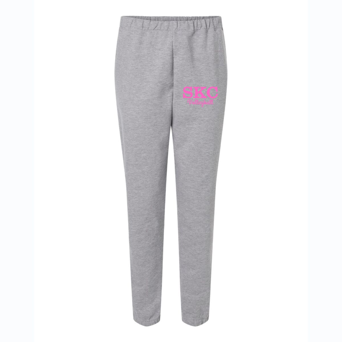 SKC Volleyball - Gildean Softstyle Poket Sweatpants - Sports Grey, Color: Sports Grey W Pink, Size: Small