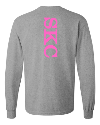 SKC Volleyball - Gildan Heavy Cotton Long Sleeve T-Shirt - Vertical -Sport Gray