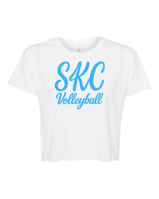 SKC-Volleyball-Next Level - Crop Top Tee - White