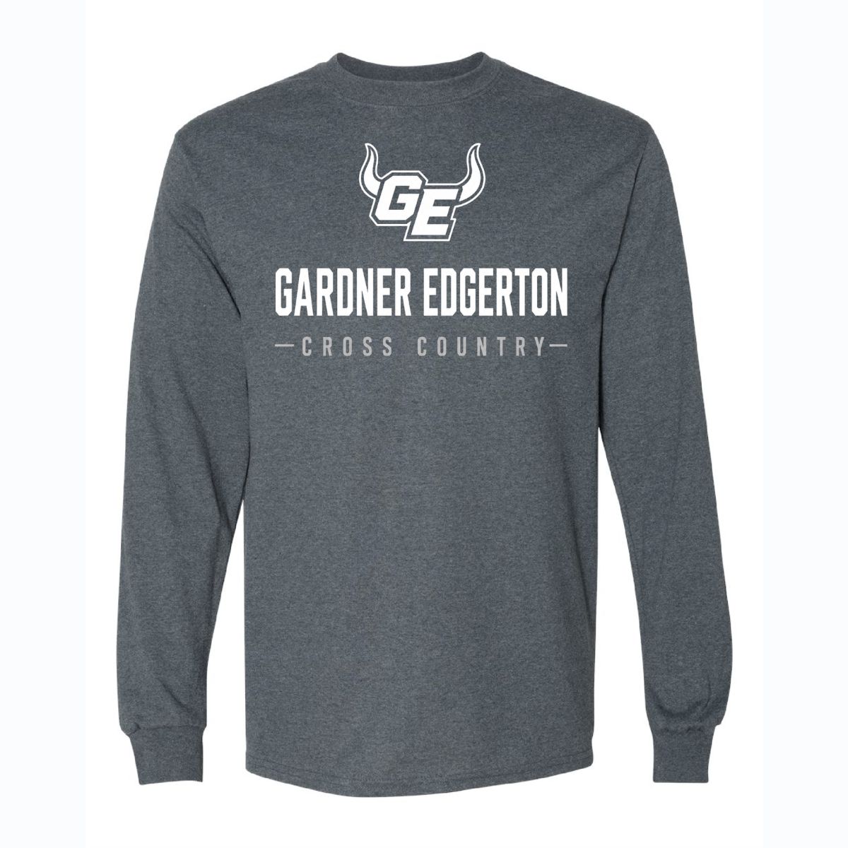 2026 GEHS Cross Country - Gildan Softstyle Long Sleeve T-Shirt, Color: Dark Heather Grey, Size: YS