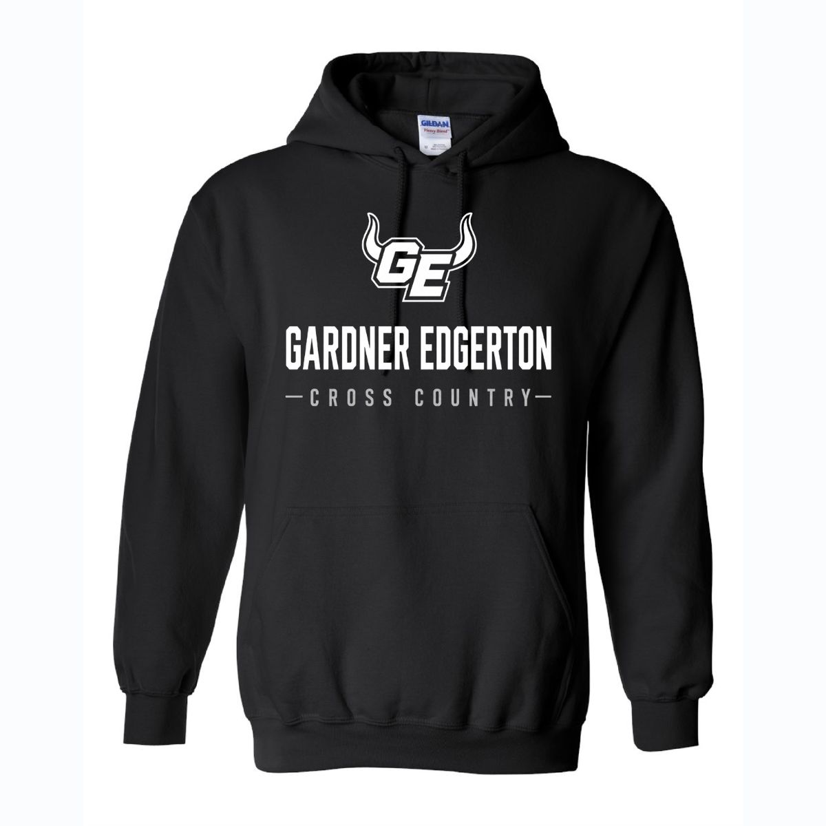 2026 GEHS Cross Country - Gildan Heavy Blend Hoodie, Color: Black, Size: Youth Small