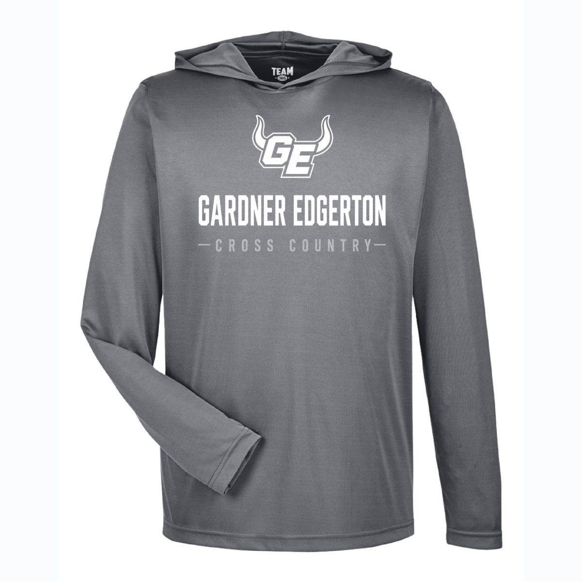 2026 GEHS Cross Country - Team 365 Lighweight Polyester Hoodie, Color: Graphite, Size: Youth Small