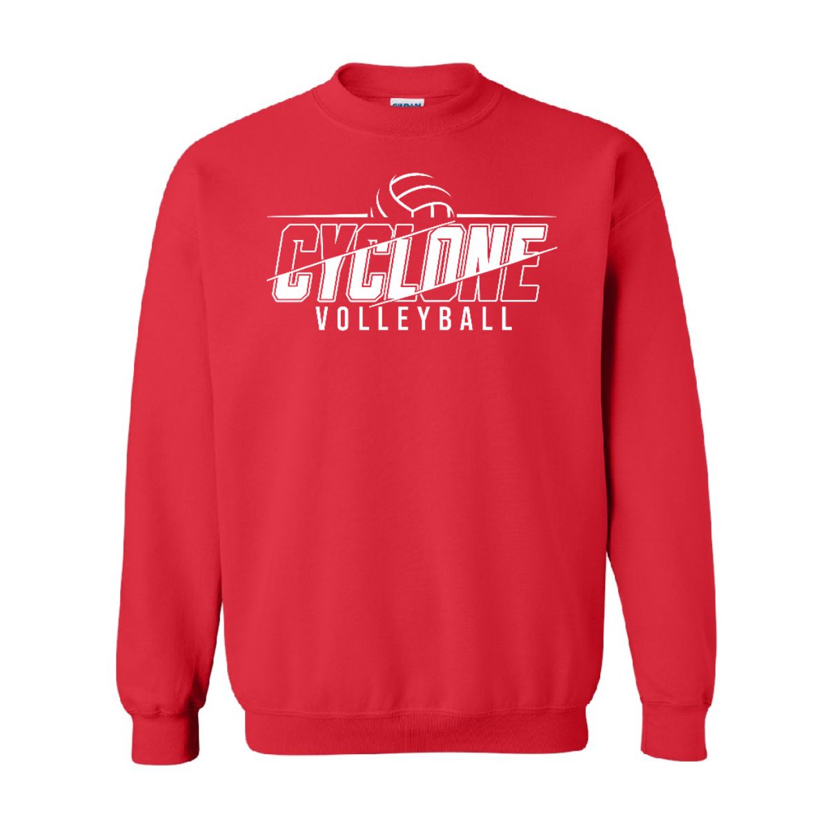 Santa Fe Trail Volleyball - Gildan Heavy Blend Sweatshirt, Color: Red, Size: YS