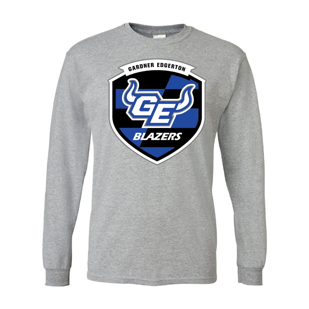 2026  GEHS Soccer Long Sleeve Crest - Gildan Softstyle, Color: Sport Gray, Size: YS