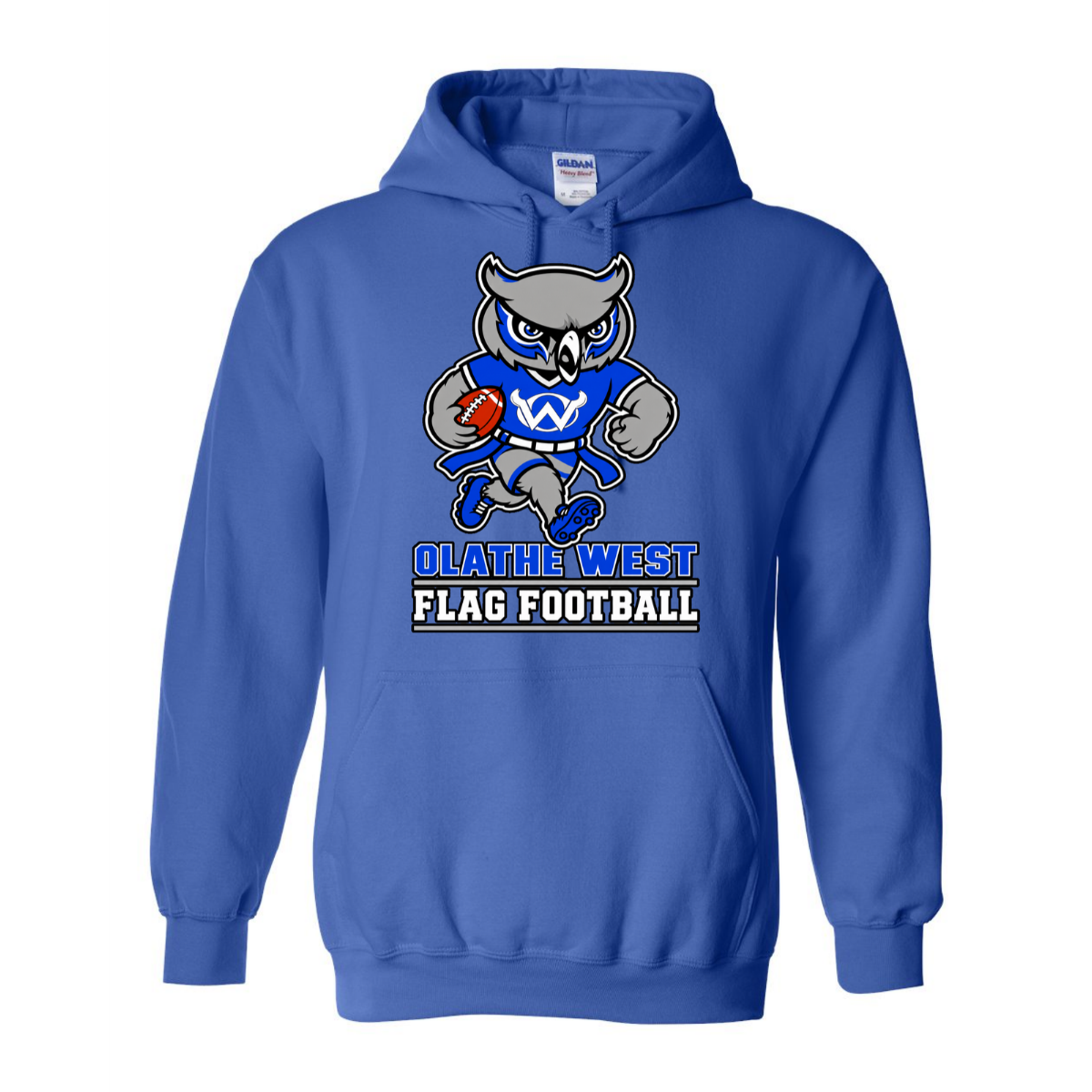 2026 - Olathe West  Flag Football - Gildan Heavy Blend Hoodie