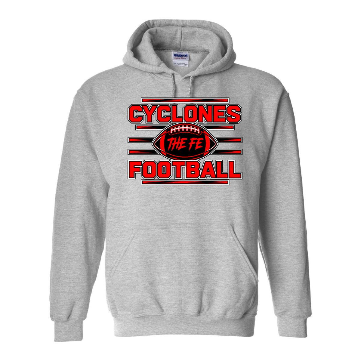 2026 Santa Fe Trail Football - Gildan Heavy Blend Hoodie, Color: Sport Grey, Size: YS