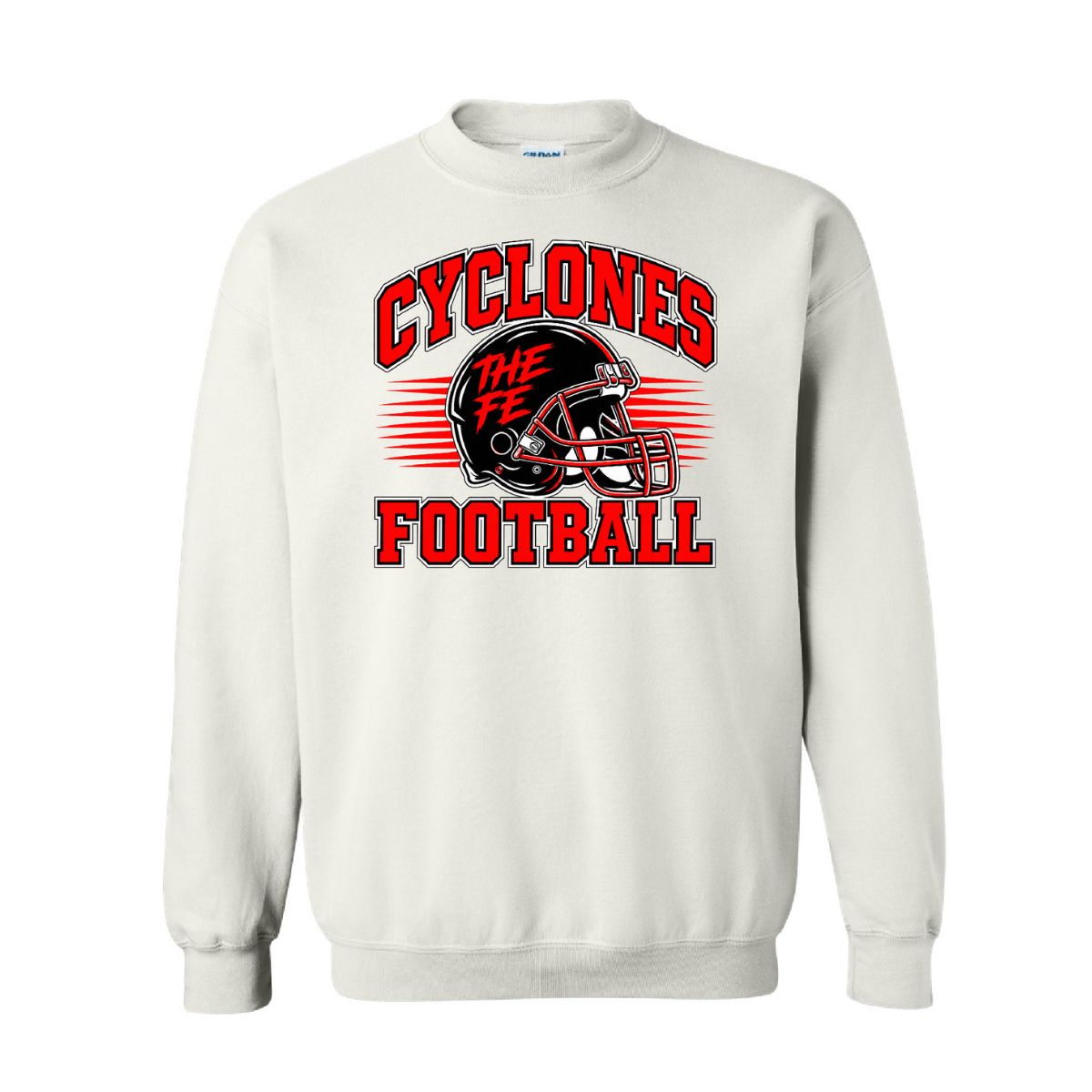2026 Santa Fe Trail Football Helmet - Gildan Heavy Blend Sweatshirt, Color: White, Size: YS