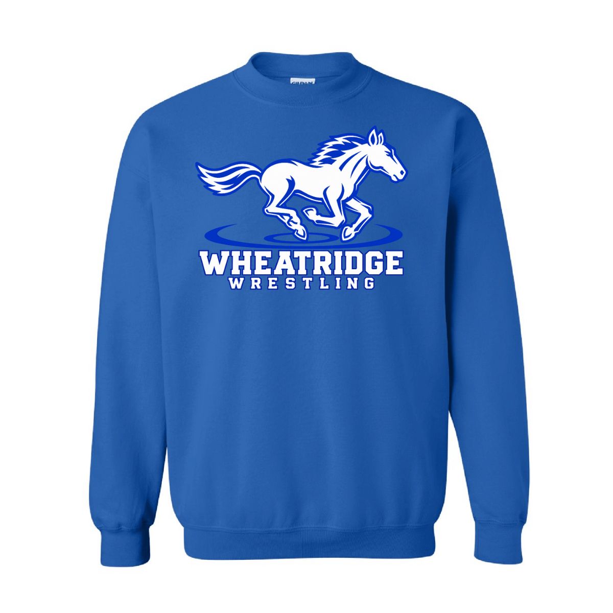 Wheatridge Basketball - Gildan Blend Sweatshirt, Color: Royal, Size: YS