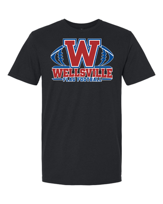 2026 Inaugural Wellsville Flag Football Shirt - Names on Back