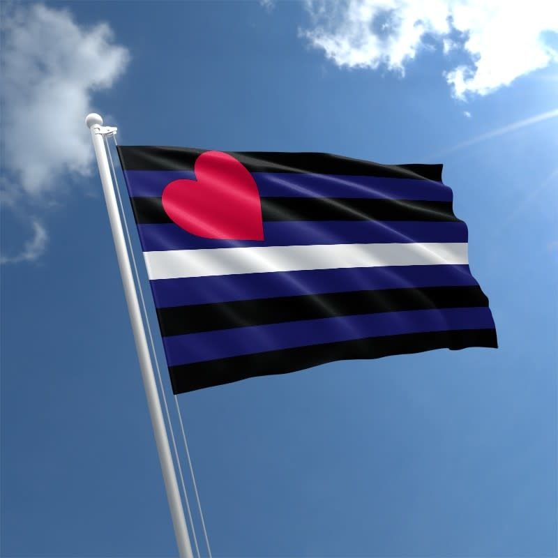 Nylon Leather Pride Flag 2&#39; x 3&#39;
