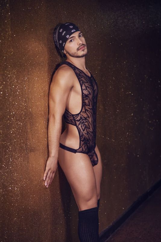 Lace Bodysuit w/ Exposed Butt