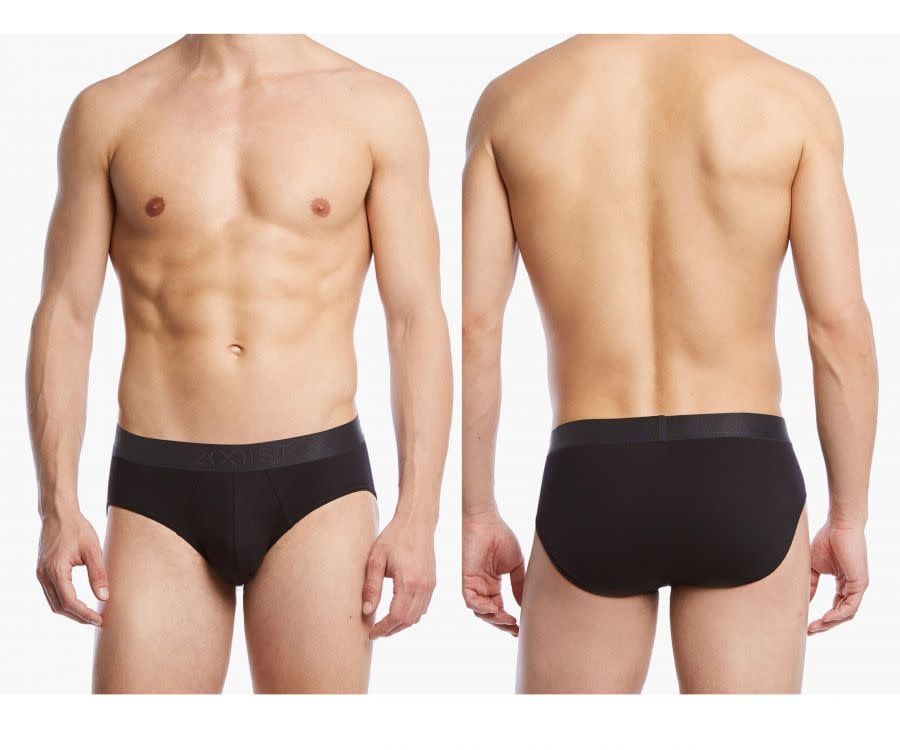 Pima Cotton Bikini Briefs, Color: Black, Size: Extra Large