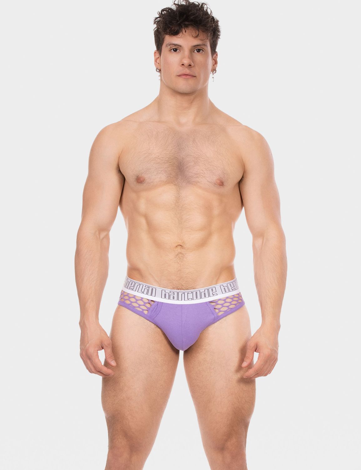 Nursu mesh brief - White-Purple