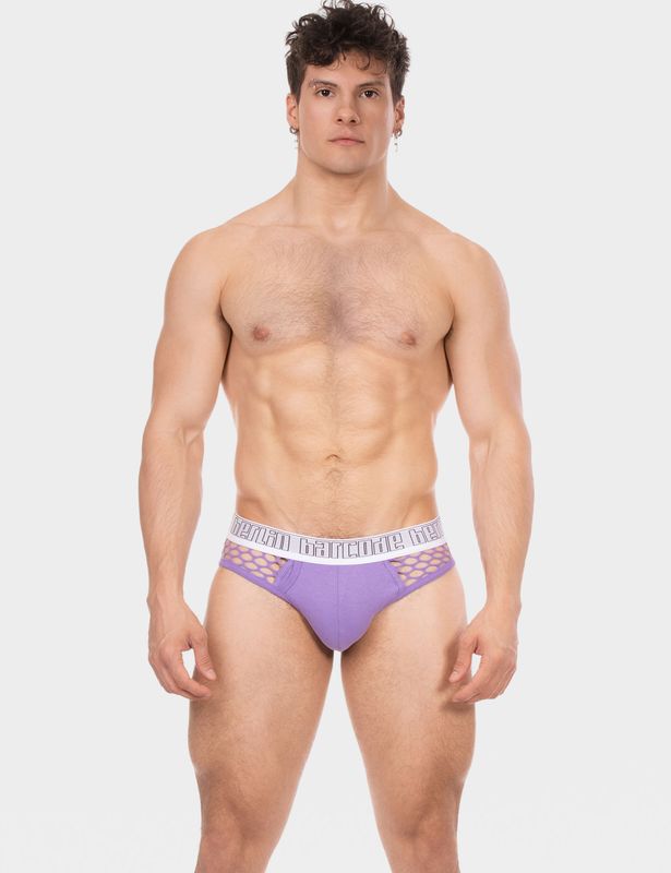 Nursu mesh brief - White-Purple