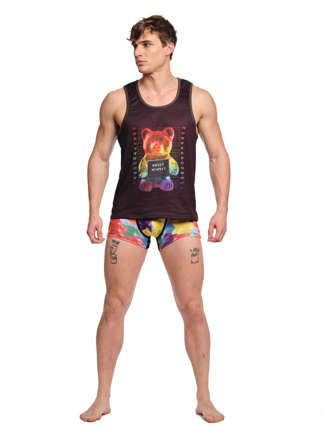 Rainbow Gummy Bear Prison Tank, Size: Medium
