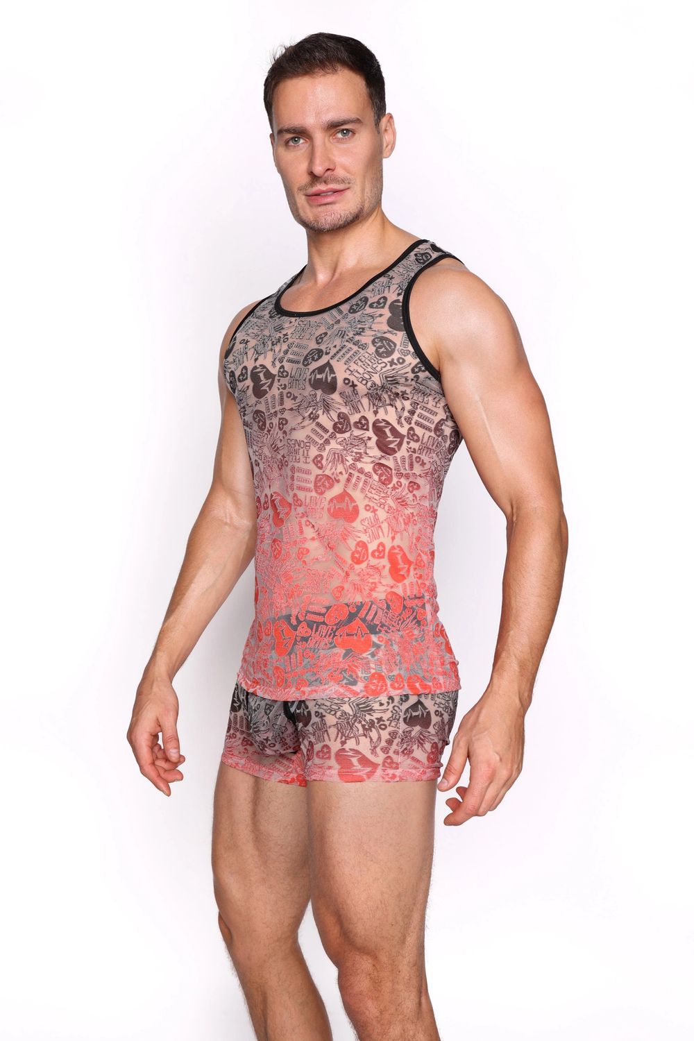 Love Bites Burnout Tank, Color: Black, Size: Medium