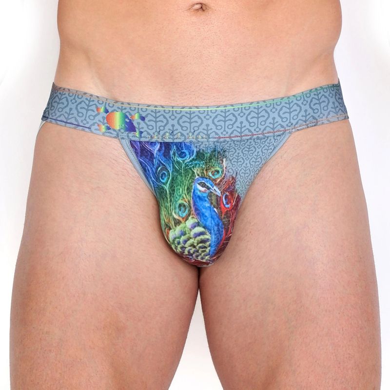 Peacock Rainbow Thong