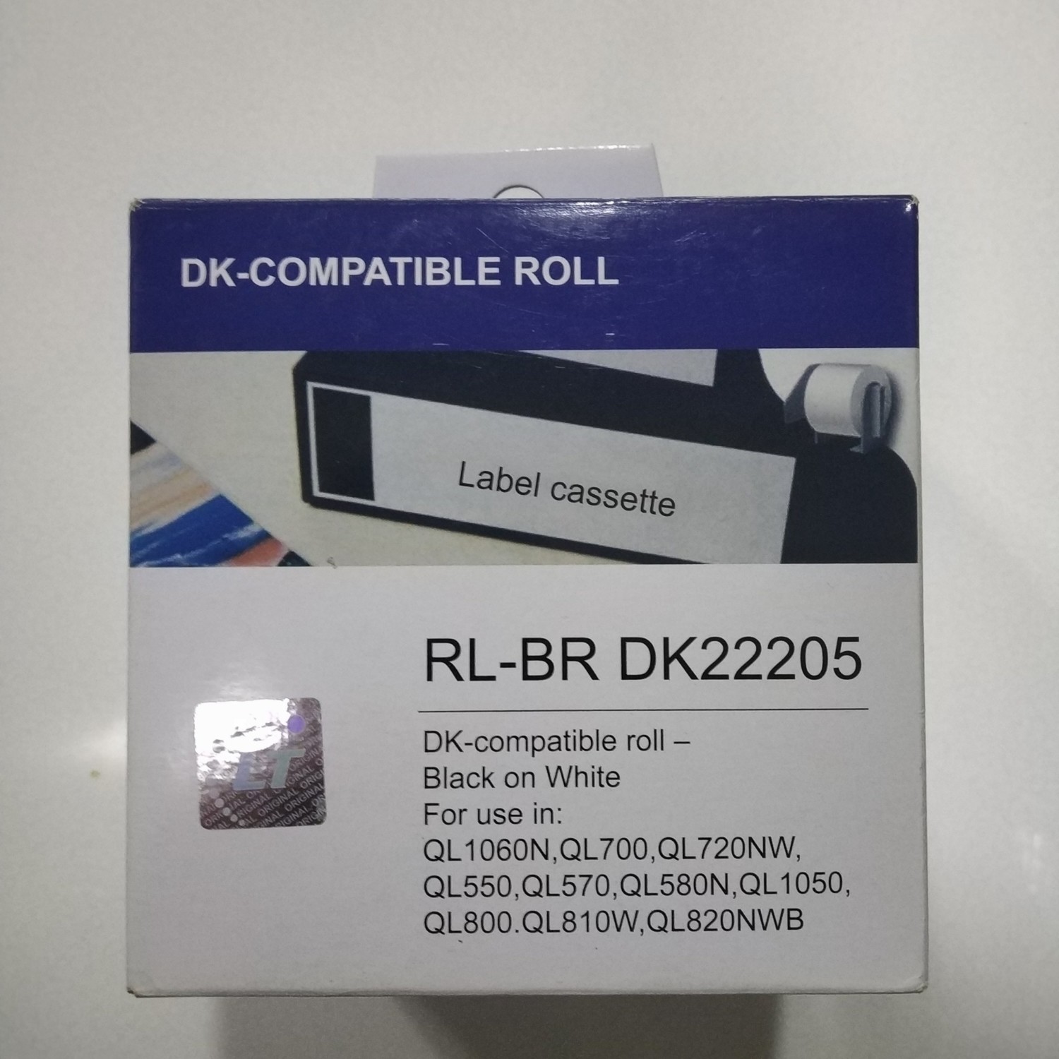 Compatible Roll Label Cassette, Dk 22205 62mm x 30.48metres