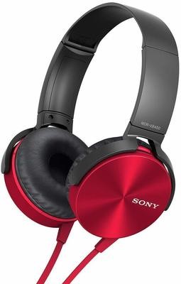 Sony MDR-XB450 On-Ear EXTRA BASS Headphones Red Without Mic Sony MDR-XB450 On-Ear EXTRA BASS Headphones Red Without Mic
