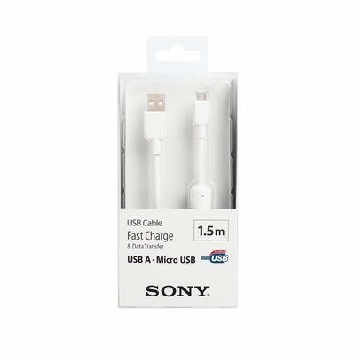 Sony 1.5m Micro USB Fast Mobile Charging Cable, White