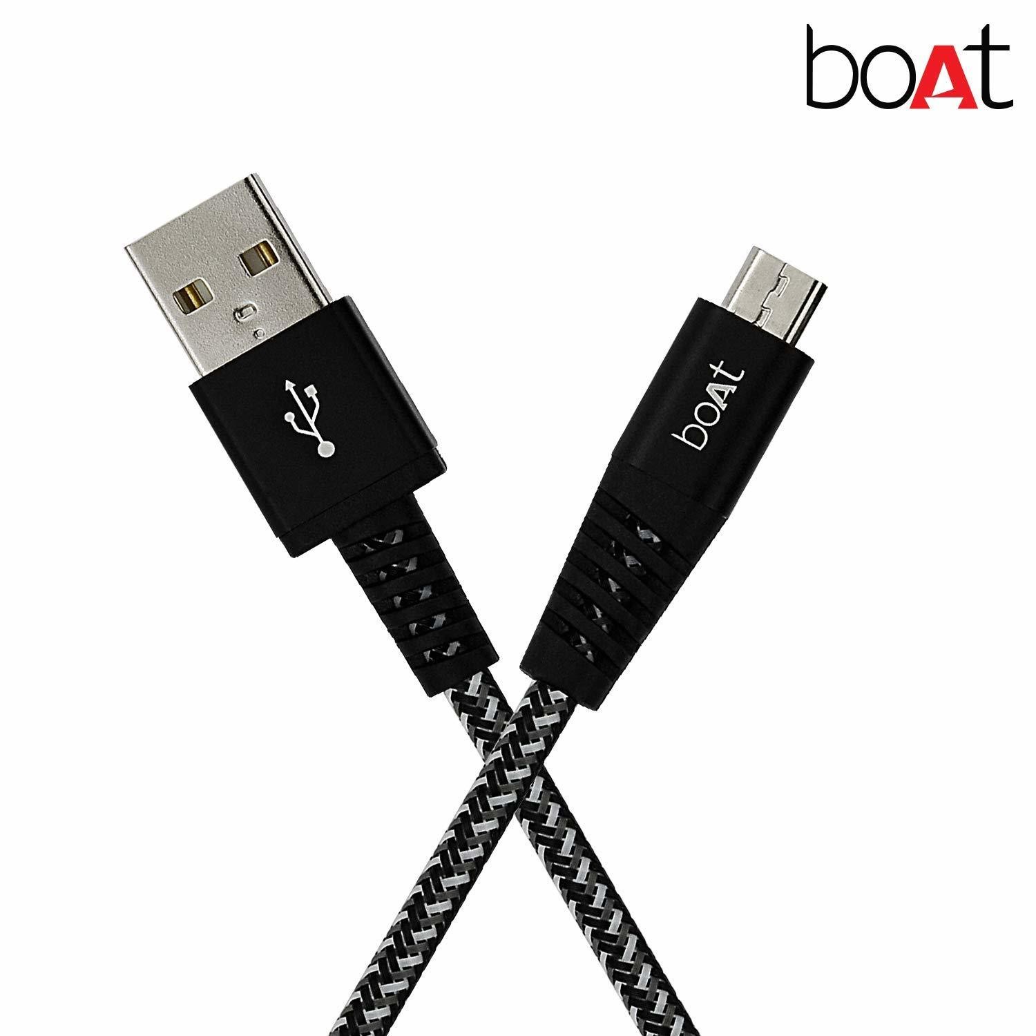 boAt Rugged v3 Micro USB Cable Black boAt Rugged v3 Micro USB Cable Black