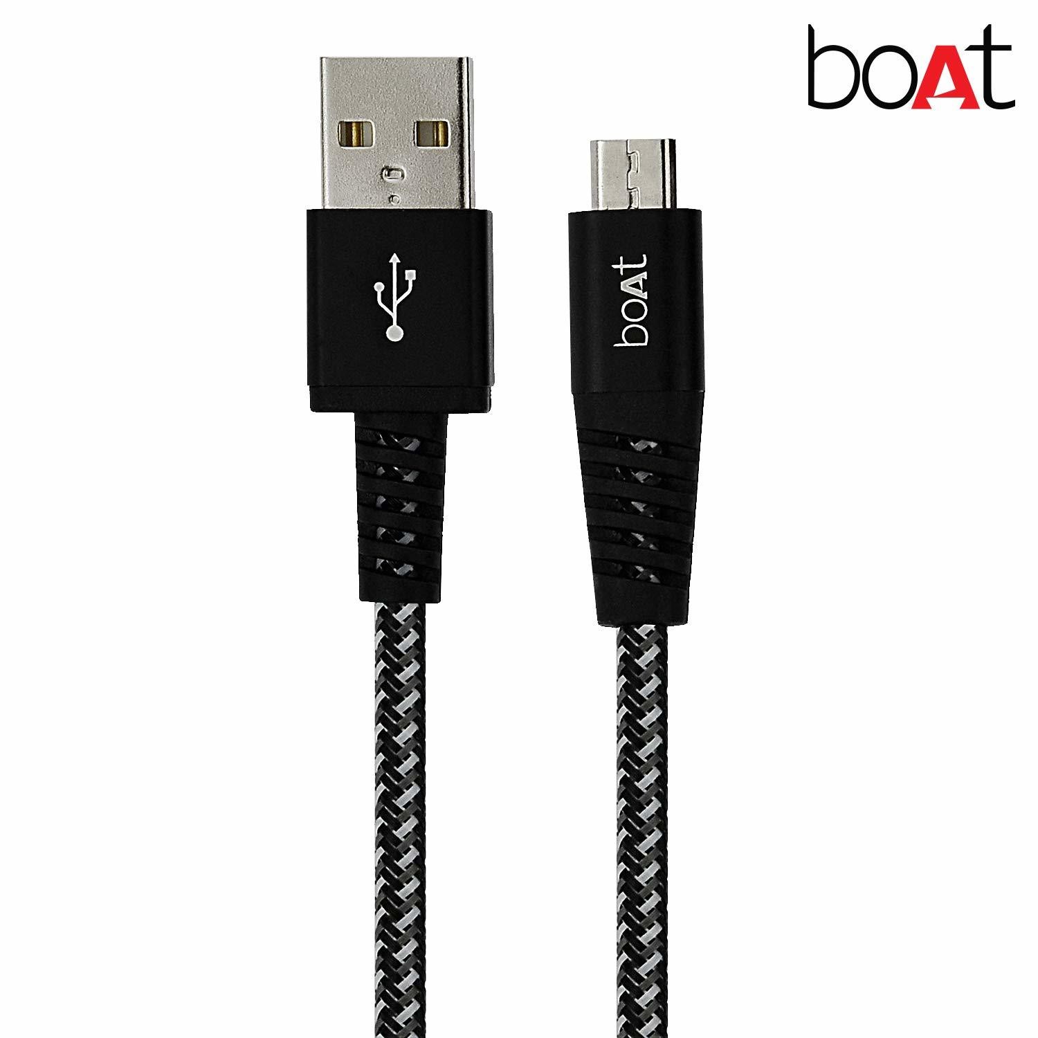 boAt Rugged v3 Micro USB Cable Black boAt Rugged v3 Micro USB Cable Black