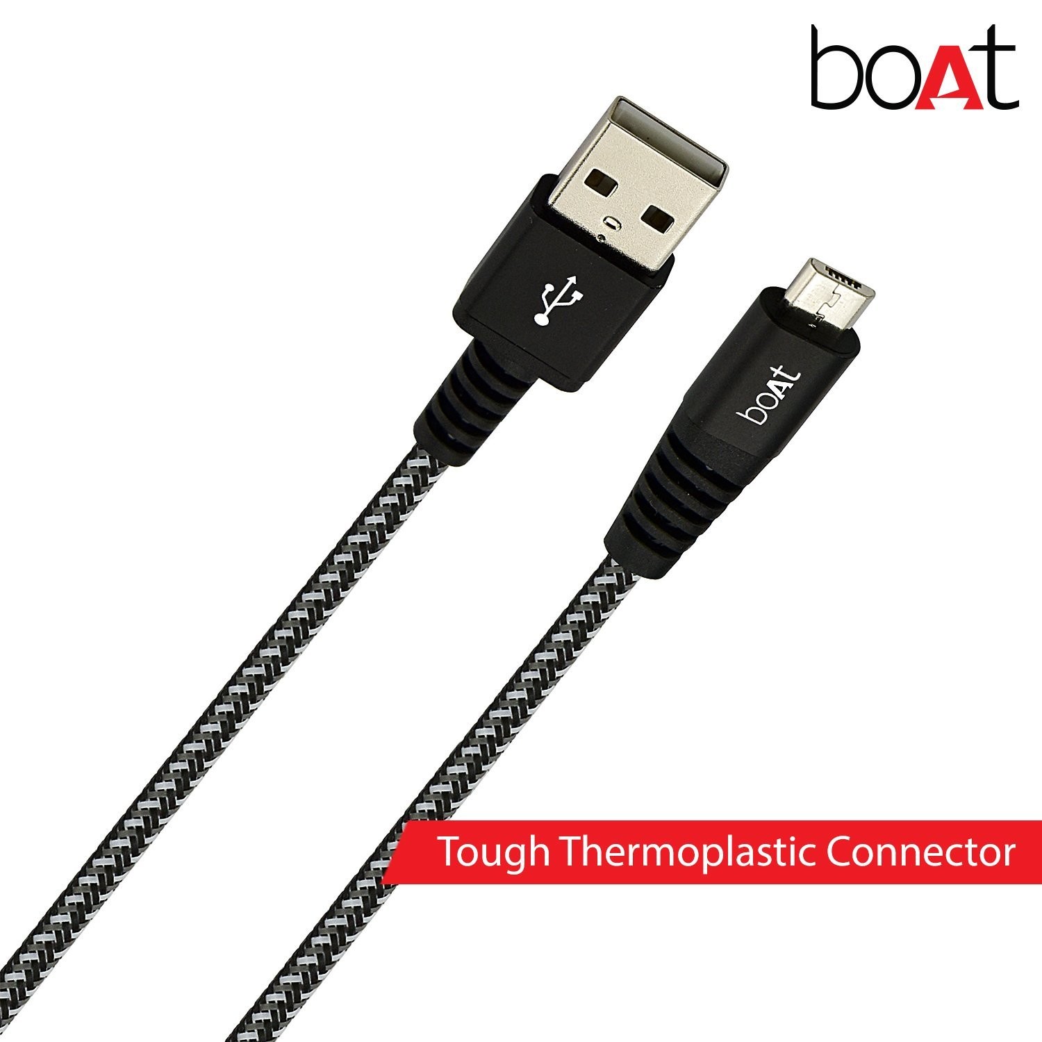 boAt Rugged v3 Micro USB Cable Black boAt Rugged v3 Micro USB Cable Black