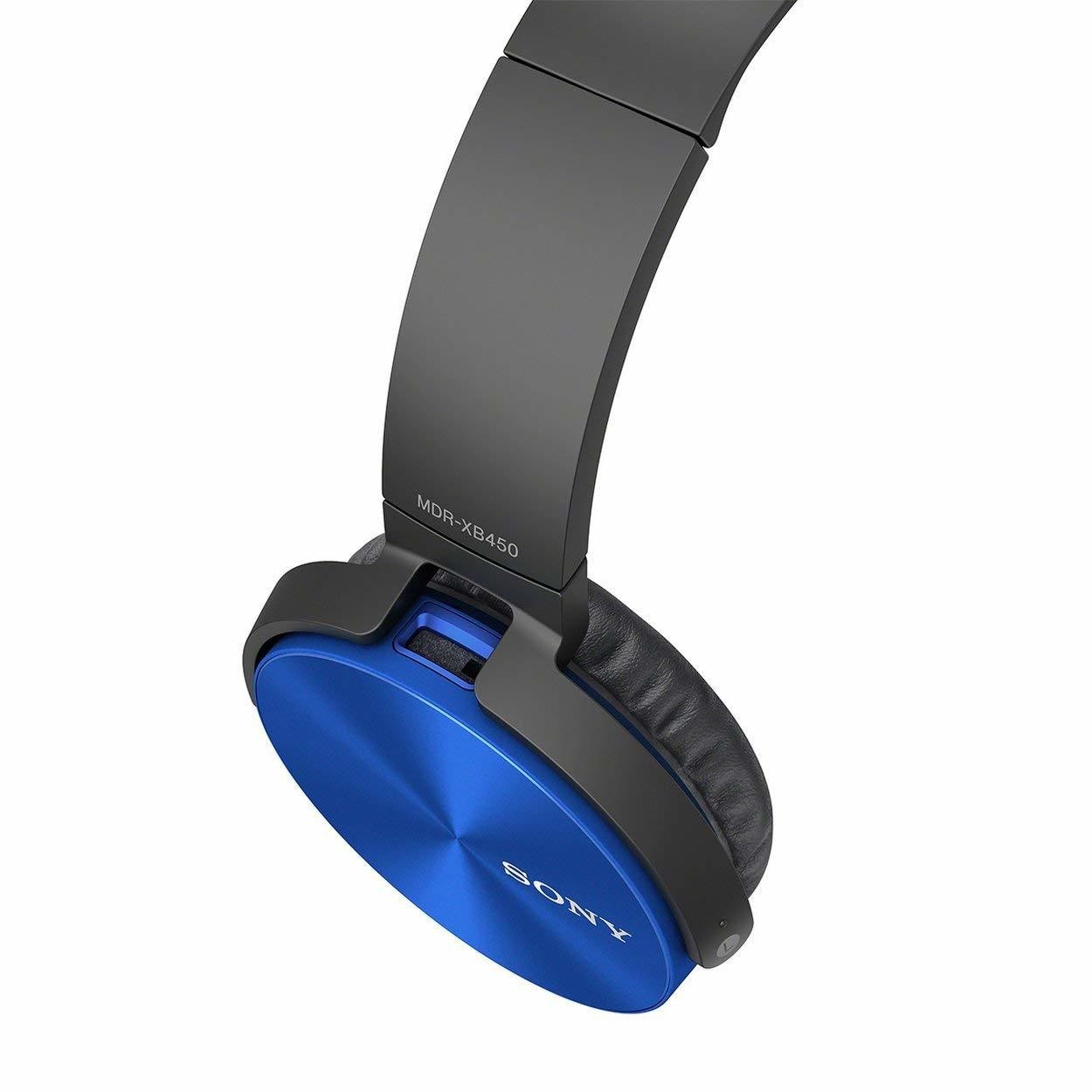 Sony MDR-XB450AP On-Ear Headphones (Blue)