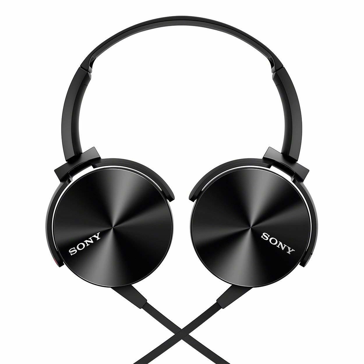 Sony MDR-XB450AP On-Ear Headphones, Black Sony MDR-XB450AP On-Ear Headphones, Black